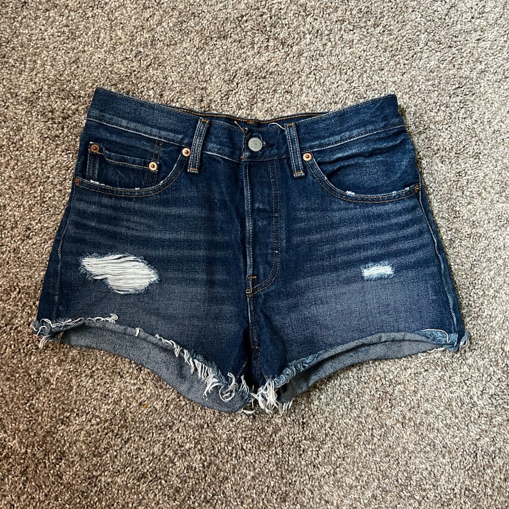 Levi’s 501 high rise button fly shorts